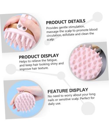 SESESFOUFU Shampoo Brush & Scalp Massager - Pink Scrubber for Hair Care & Peeling - 8.4x8x7.4cm | International Shipping Available - Buy Online on GoSupps.com