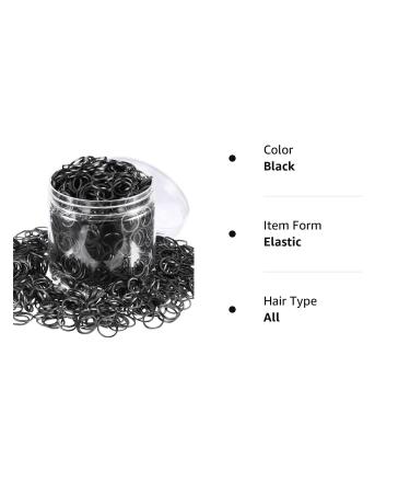 2000 Pack Mini Black Rubber Bands with Box - Soft Elastic Hair Ties for Children, Braiding, Wedding Hairstyles - Buy Online on GoSupps.com