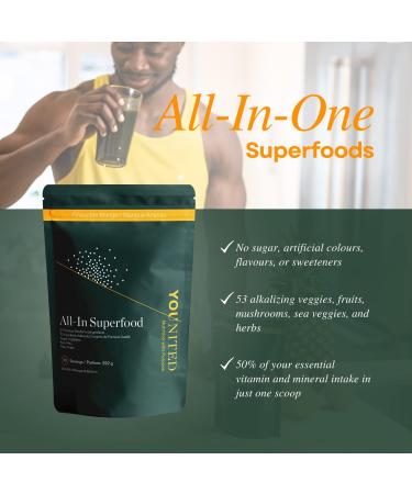 Greens Superfood Powder - Younited All-In Superfood Greens Powder with 53 Premium Organic Food Ingredients|Ultimate Vegetable Powder Alternative| Loaded with Phytonutrients (30 Servings) Pineapple Mango Flavour - Buy Online on GoSupps.com