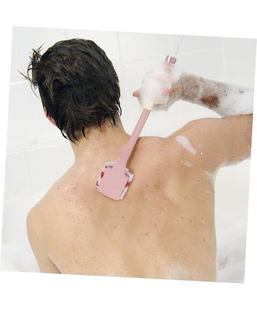 Healeved Bath Brush Shower Loufah Sponge Tub Cleaner | Exfoliating Body Brush with Handle | Spa Shower Supply 36X9CM - Buy Online on GoSupps.com