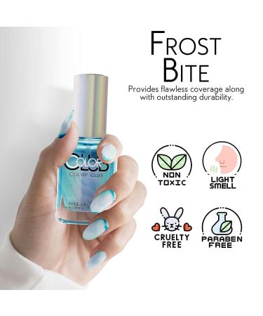 Color Club Oil Slick Collection Frost Bite Tri-Chrome Nail Lacquer - Light Blue/Silver/Pink - Buy Online on GoSupps.com