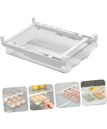 jojofuny 2pcs Out Holder Fridge Bin Eggs Hanging Container Refrigerator Drawer Egg Storage Tray re-usable Whitex2pcs 30.5X20X8.5cmx2pcs - Buy Online on GoSupps.com
