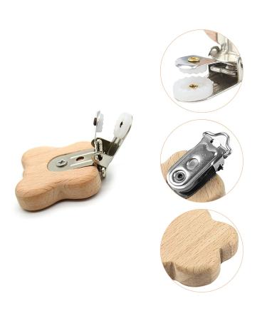 6-Piece Wooden Pacifier Clip Set | Safe Baby Nipple Holders & Nuckel Clips for Children - International Shipping - Buy Online on GoSupps.com