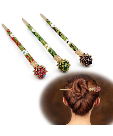 Chinese Rhinestone Hair Stick - Elegant Hair Chopstick & Hairpin for Chignon - Random Color | International Shipping - Buy Online on GoSupps.com