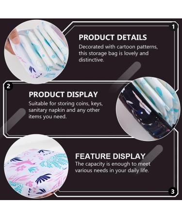 HEALLILY Portable Sanitary Napkin Bag | Cartoon Menstrual Pads Travel Pouch - 1pc - International Shipping - Buy Online on GoSupps.com