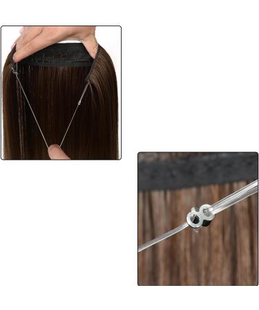 prinfantasy Hair Extensions with Adjustable Size Hair Piece Straight Hairpieces for Women Dark Brown Hair Pieces Silky Straight Nail Tip Keratin Utips Hair Extension 22" MW185 GBMW185 22 Inch - Buy Online on GoSupps.com
