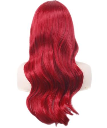 AneShe 28 Long Wavy Heat Resistant Cosplay Wig for Women - Red - Buy Online on GoSupps.com