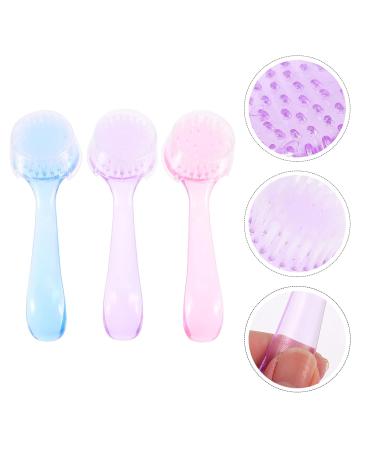 Shop Lurrose 6pcs Plastic Cleaner Brushes - Perfect for Nails Face & Pedicure | Acrylic Pink & Blue Cleaning Tools - Buy Online on GoSupps.com