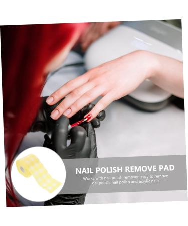 Housoutil 1 Roll Beauty Salon U-shaped Pillow Manicure Nail Wipes Nail Art Cleaner Tool Makeup Removal Wipes Cotton Nail Polish Wipes Nail Clean Wipe Cleaning Supplies Lash Tool Pure Cotton 13x13x11cm Yellow - Buy Online on GoSupps.com
