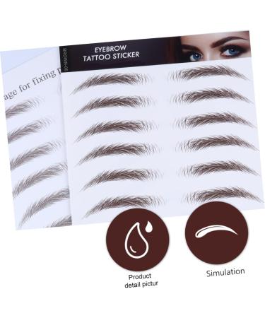 DRESSOOS Fake Eyebrow Stickers 4pcs Eyebrow Stickers Waterproof Eyebrows Eyebrow Decals Eyebrow Stencils Mold Semi-permanent 4d - Buy Online on GoSupps.com