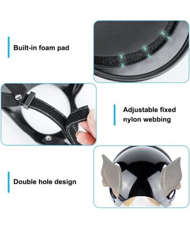 Cool Dog Motorcycle Helmet - Adjustable Pet Helmet for Small & Medium Dogs | Safe Bicycle Gear with Ear Holes - Buy Online on GoSupps.com
