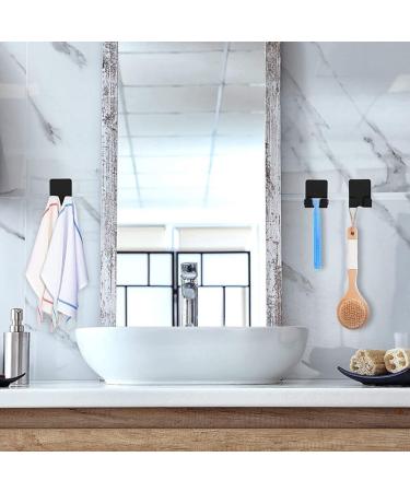 Yoursy 8-Piece Self-Adhesive Shower Shaver Bracket - Waterproof Razor Hooks for Bathroom & Kitchen - Black Razor Holder - Buy Online on GoSupps.com