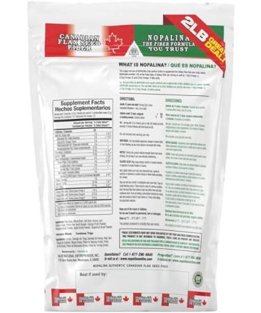 Nopalina Flax Seed Fiber Supplement 2 lb - Natural Digestive Health Support - Buy Online on GoSupps.com