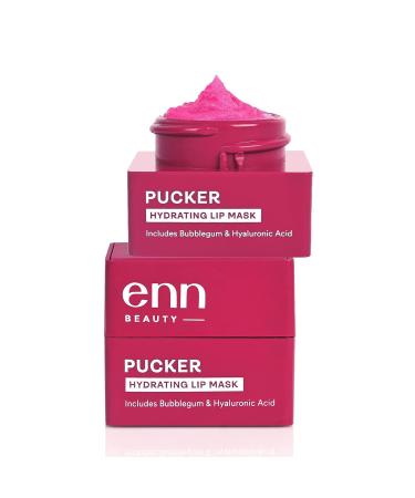 Pucker Hydrating Lip Mask With Hyaluronic Acid (Bubblegum) | Tinted Lip Mask for Dry and Dark Lips | Chapped Lips | Natural | For Man and Women | 6gm