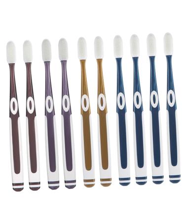 Gatuida 10 st travel toothbrush tooth cleaning tool toothbrush cleaning pregnant toothbrush adults gum toothbrush cleaning brush pebbles