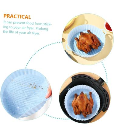 Alipis 3pcs Air Fryer Pad Oven Air Fryer Silicone Liners Round Silicone Pot for Air Fryer Washable Basket Bluex3pcs 21X18.5X4CMx3pcs - Buy Online on GoSupps.com