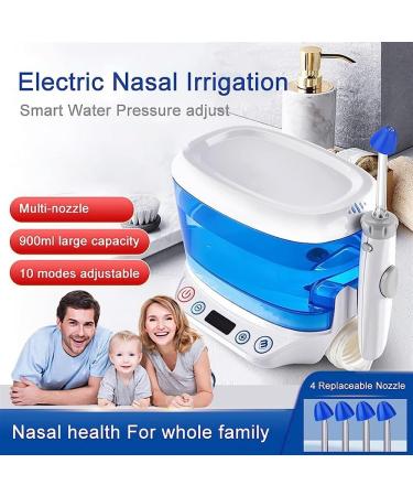Electric Nasal Irrigator | 4 Nozzle | Adjustable in 10 Steps | 360 Rotating Nozzle - Buy Online on GoSupps.com
