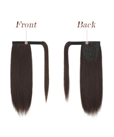 Buy Fine Ponytail Extensions - Smooth Long Clip-In Braid Hair Extension for Women | 40 cm Brown Synthetic Ponytail - Buy Online on GoSupps.com