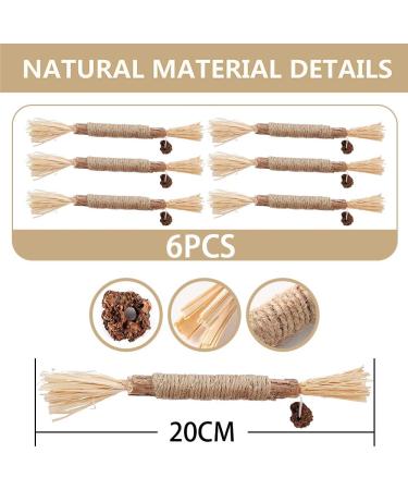 Tuibeidamai Matatabi Cat Toys - 6PC Catnip Dental Chew Sticks for Healthy Teeth & Fun Biting - Buy Online on GoSupps.com