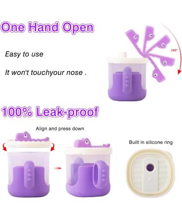Nohlerlife Baby Training Cup with Lid and Straw - 300ml Purple Sippy Cup | Spill-Proof, Leak-Proof Soft Silicone Spout Cup - Buy Online on GoSupps.com