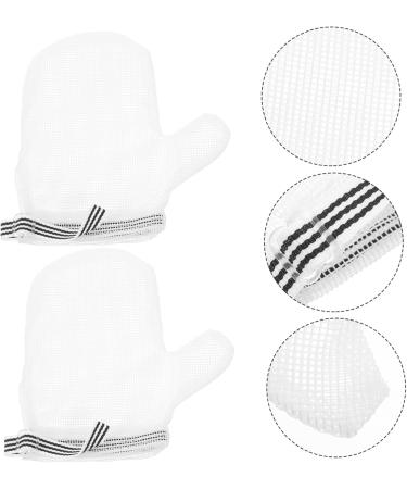 minkissy 2 Pairs Anti-eating Gloves Mittens Bassinet Newborn Pacifier Kids Pacifier Weaning Necessities Items Thumb Baby White Nylon Boy Anti-scratch Nail Biting - Buy Online on GoSupps.com