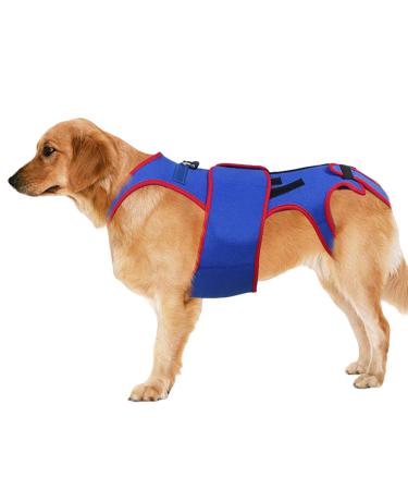 SHZONS Hip Brace for Dogs Pet Support and Rehab Harness Soft Hip Leg Support | D-Ring and Reflective Strips Back Protector Support Helps Hurt Relief Dogs Back M