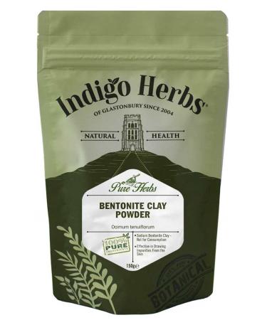 Indigo Herbs Bentonite Clay Powder 150g | Pure Bentonite No Additives | Deep Pore Cleansing 150 g (Pack of 1)