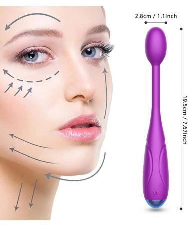Personal Eye Massager Wand Vibrating Treatment for Dark Circles Puffiness & Fatigue | Anti-Aging Facial Device - Purple - Buy Online on GoSupps.com