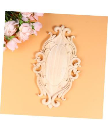 Alipis 1pc Decor Furniture Center Applique Carved Corner Onlay Wood Onlay Frame Modeling Dressing Table - Buy Online on GoSupps.com