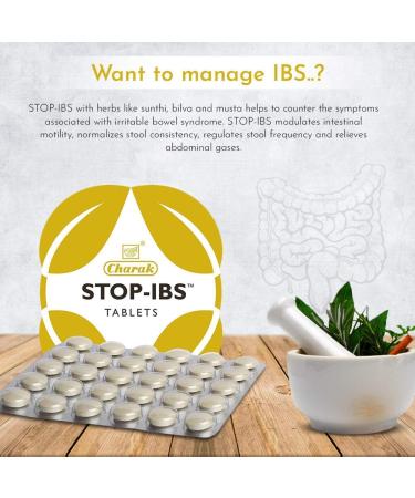 Ifra Charak Pharma Stop-IBS Tablet - Relief for Irritable Bowen Syndrome (30 Tablets) - Buy Online on GoSupps.com