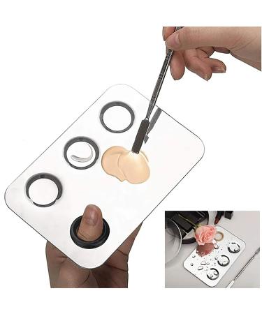 Premium Stainless Steel Nail Art Palette - Makeup Color Mixing Tool for Professionals | International Shipping Available - Buy Online on GoSupps.com