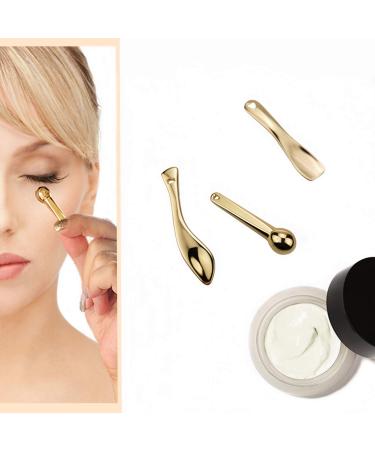 GOERTI 3Pcs Metal Makeup Spatula Spoon Set for Facial Cosmetic Cream - Beauty Scoop and Massage Sticks - Buy Online on GoSupps.com