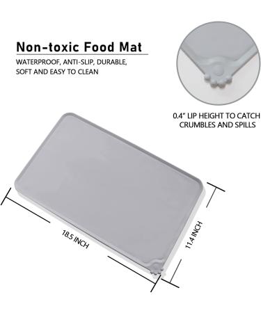 IFOUG Triple Cat Bowls Set with Waterproof Mat - Tilted Raised Food Dishes, Automatic Water Bottle - for Cats and Small Dogs (White) - Buy Online on GoSupps.com