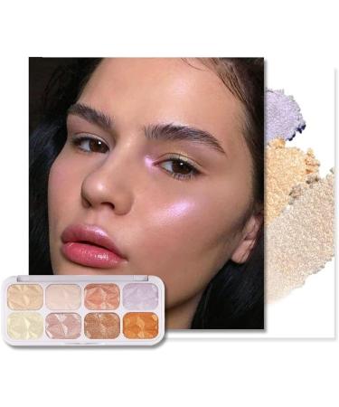 Eight-Color Diamond High-Gloss Eyeshadow Palette Pearlescent Brighten Skin Tone Stage Eyeshadow 1 count (Pack of 1) A - Buy Online on GoSupps.com