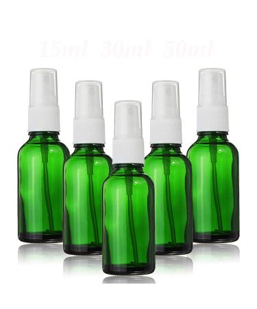 Mini spray bottle made of green glass empty refillable fine fog for travel refillable atomizer bottle for eating oil liquid perfume cosmetics (50 ml) 50ml