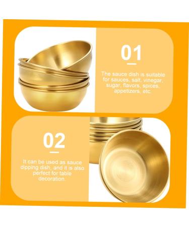 Milisten 3 Pcs Seasoning Dish Portion Cups Sauce Dipping Bowls Mini Dessert Bowl Metal Sauce Dish Salad Dressing Cruet Mini Saucers Dishes Dip Bowls Stainless Steel Server Round - Buy Online on GoSupps.com