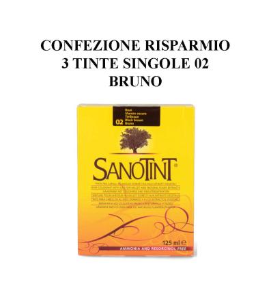 SANOTINT TINTA CLASSIC COLOUR 2 DEEP BROWN - 3 x 125 ml Packs | International Shipping Available - Buy Online on GoSupps.com