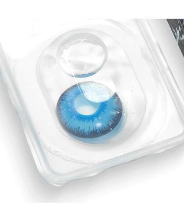 Funnylens Blue Black Crazy Fun Contact Lenses - Perfect for Halloween & Carnival | Free Lens Containers Included! - Buy Online on GoSupps.com