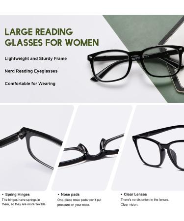 Reducblu 5 Pack Oversize Square Reading Glasses for Women +3.00 Diopters - Buy Online on GoSupps.com