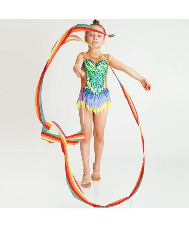Dance Ribbons Set - 2pcs 157.5 Inch Gymnastics & Rhythmic Baton Twirling Ribbons - Buy Online on GoSupps.com