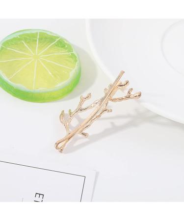 Wendalern Boho Antlers Hair Clip Barrette Christmas Hair Cilps Bobby Pins Gold Antlers Hair Clip Branch Leaves Hairclip Decorative Hair Accessory for Women and Girls - Buy Online on GoSupps.com