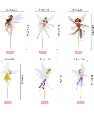 24 Pieces Fairy Cupcake Toppers - Ballerina Cake Decor for Children s Birthday Parties | Perfect Fairy Decorations for Girls - Buy Online on GoSupps.com