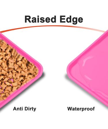 Moacc Silicone Feed Mats for Dogs & Cats - Slipproof Waterproof Pet Food Mats - Pink 54x38cm - Buy Online on GoSupps.com