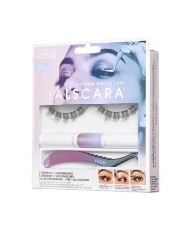 KISS Falscara D.I.Y. Lash Extension Starter Kit - 10 Eyelash Wisps, Applicator, Bond & Seal Adhesive - Buy Online on GoSupps.com