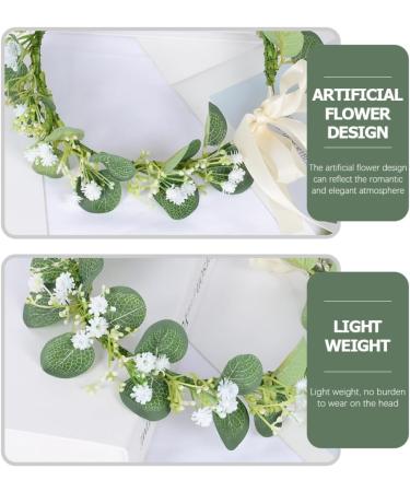 IWOWHERO Floral Headband Bride Flower Green Floral Headpiece Flower Headwear Guirnaldas Para Vintage Newspaper Wallpaper Wedding Flower Crown Wedding Garland Tiara Travel Iron Flowers Hair - Buy Online on GoSupps.com