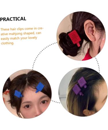 12 Pairs mahjong hairpin hair accessories for women thanksgiving hair accessories mahjong barrettes holiday hair accessories novelty barrettes metal hair charms clip funny alloy - Buy Online on GoSupps.com