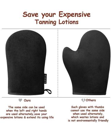 YVOIER Self Tanning Mitt Applicator - Fake Tan Mitt with Inner Elastic Finger Loops Set of 3 Self Tan Mitt Tanning Gloves with Mini Tan Mitt Lotion Applicator for Back for a Natural Streak-Free Look - Buy Online on GoSupps.com