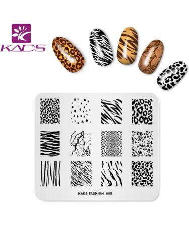 Fashion Nail Stamping Plate - KADS DIY Manicure Stencil Tool (FASHION 005) - Buy Online on GoSupps.com