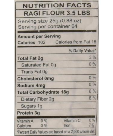 Organic Swad Ragi Flour - 3.5 lbs | Gluten-Free Finger Millet Flour - 1.589 Kg - Buy Online on GoSupps.com