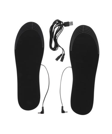 NOLITOY 1 Set USB Warmed Insole Washable Rechargeable Heated Shoe Rechargeable Insoles USB Rechargeable Heated Insole Warm Shoe Pad Recargable Foot Warmer Eva Elastic Fiber Electro-Thermal